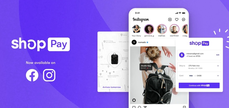 Shopify将Shop Pay添加到Facebook，Instagram