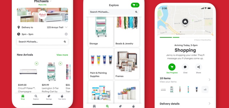 迈克尔斯在特定城市启动Instacart交付试点