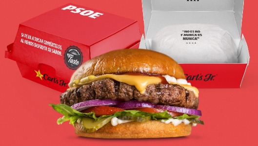 Carl’s Jr. envía hamburguesas tematizadas a los partidos políticos antes de la investidura | Marcas