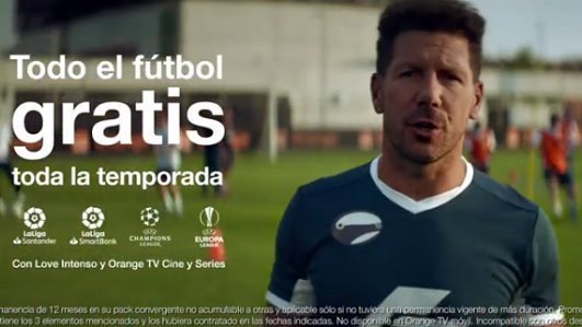 Simeone anima a los consumidores a contratar OrangeTV para ver el fútbol | Marcas