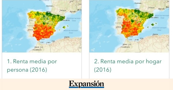 El INE ofrece una herramienta con la renta de los hogares, calle por calle