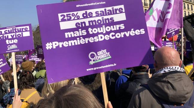 A la manif du 8 mars, Mathilde, Sophie, Victoire et des milliers d’autres défilent pour mettre « au chaudron le patriarcat »