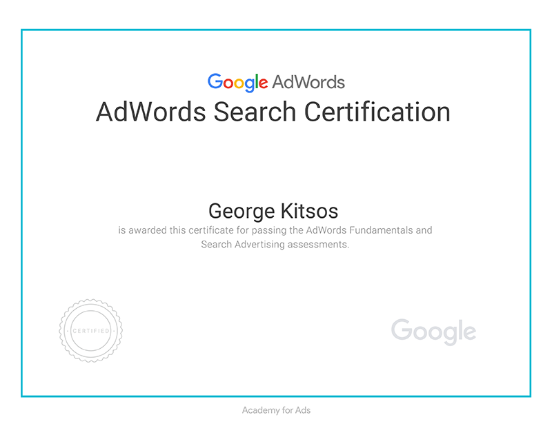 AdWords Search Certification