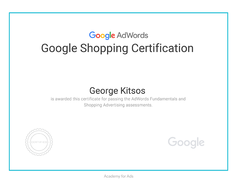 Google Shopping Certification