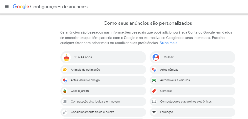 Controle de cookies no Chrome