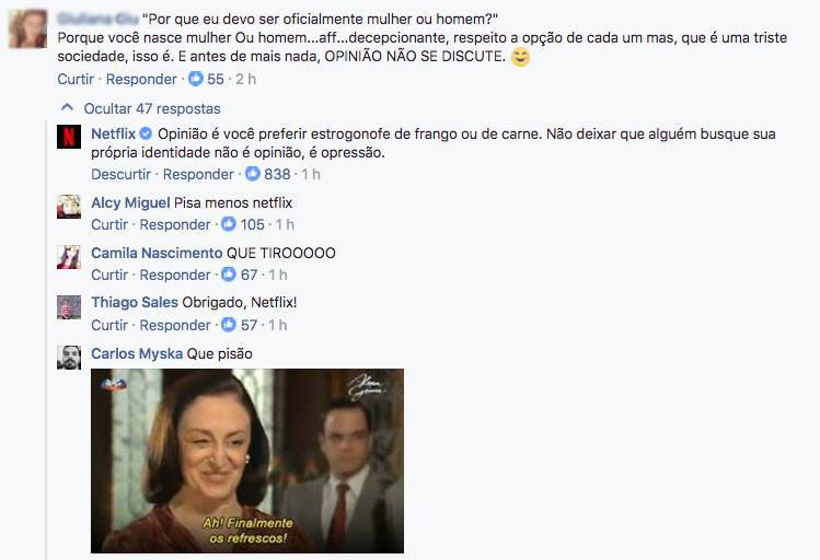 netflix responde comentário transfóbico