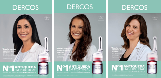 Dercos junta figuras publicas e farmacêuticas em nova campanha - Meios & Publicidade