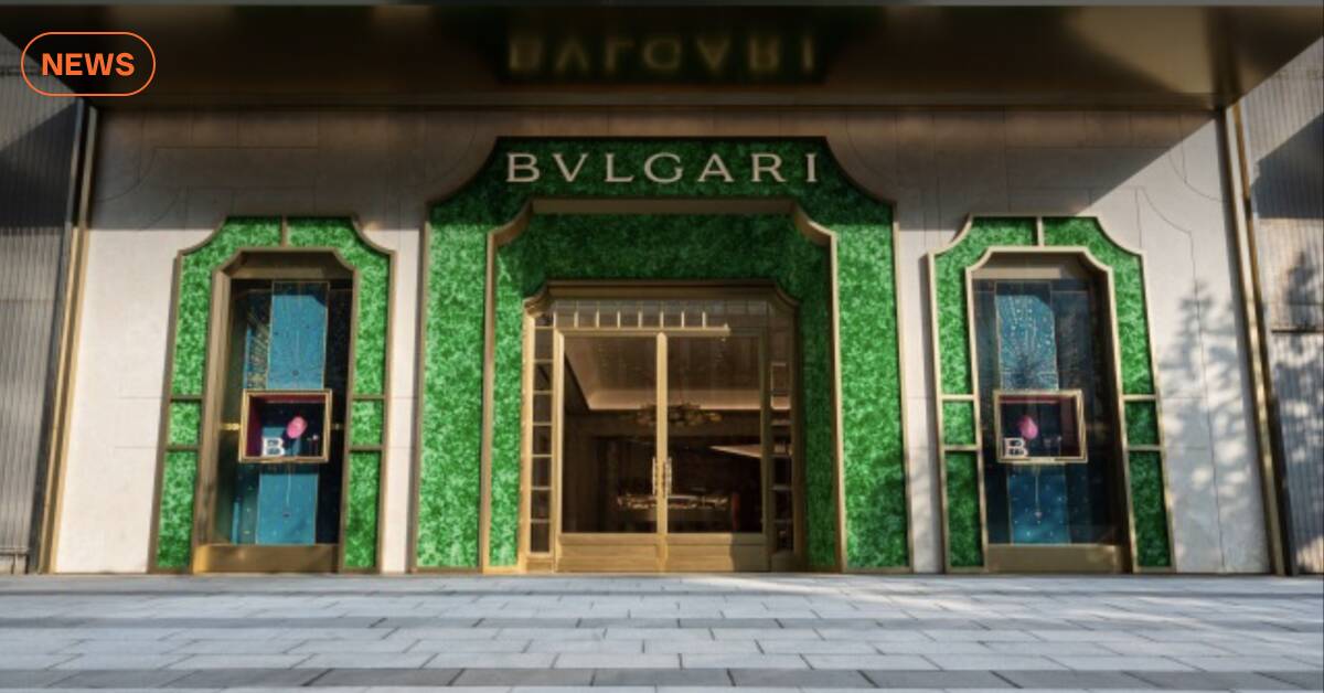 Bvlgari открыл люксовый бутик с фасадом из бутылок