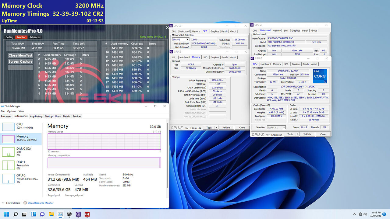 В линейку G.Skill Trident Z5 DDR5 вошли модули памяти DDR5-6400, работающие с задержками CL32