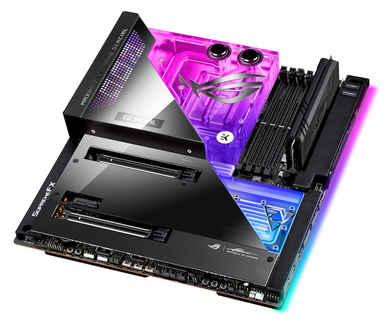 Системная плата Asus ROG Maximus Z690 Extreme Glacial оснащена водоблоком