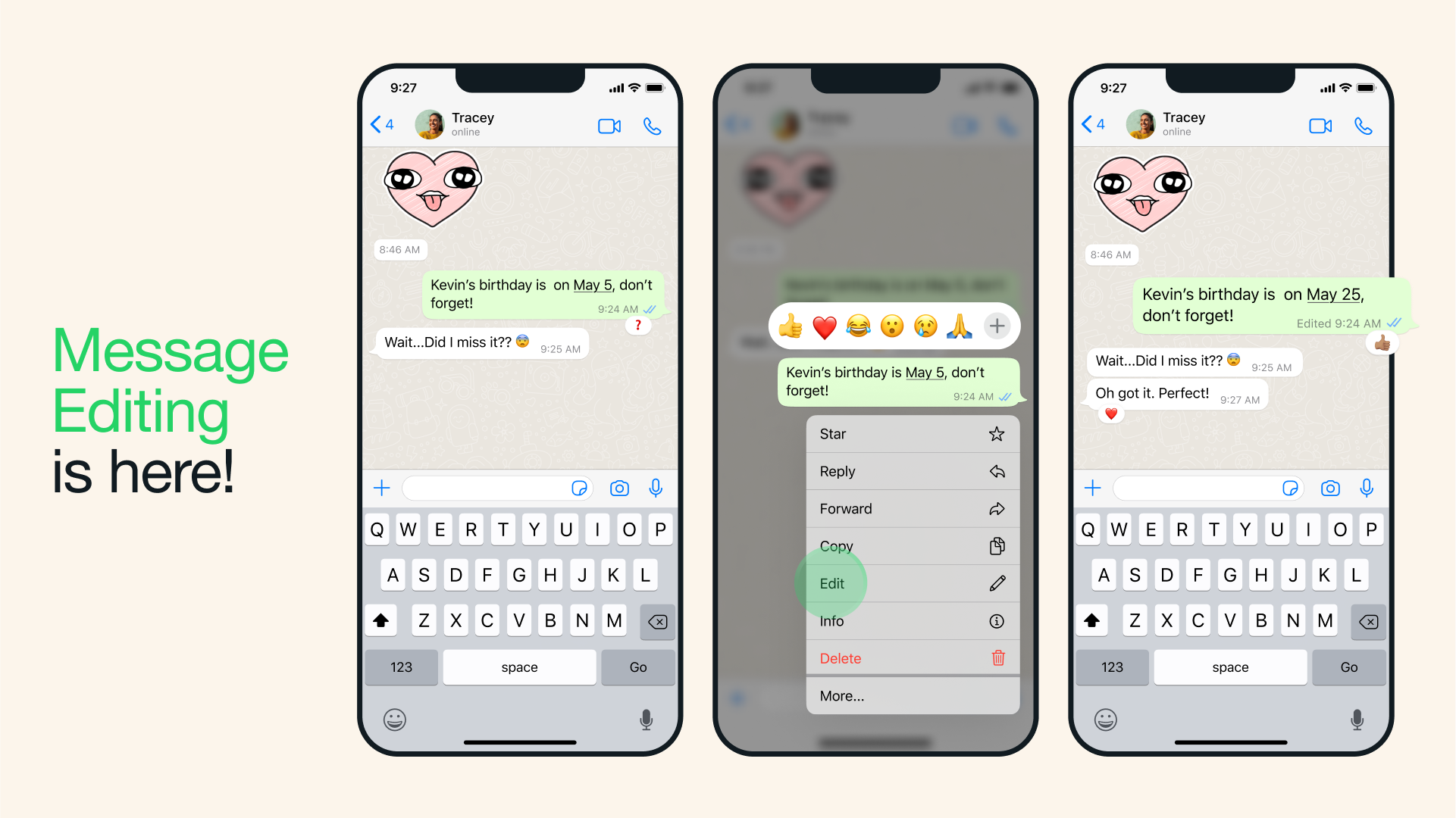 Официально: отправленные сообщения в WhatsApp теперь можно редактировать
