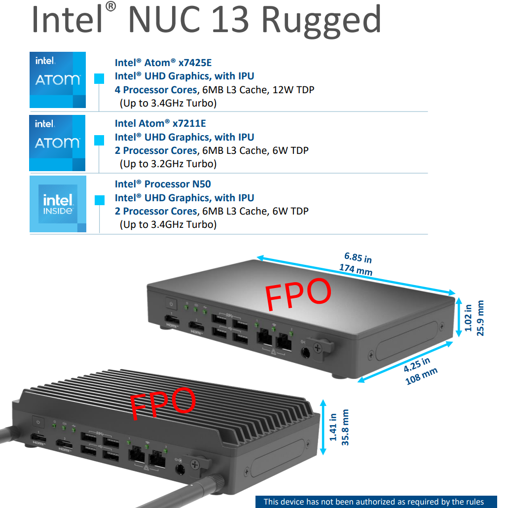 Защищённые пассивные мини-ПК NUC 13 Rugged придут на смену моделям из 2019 года