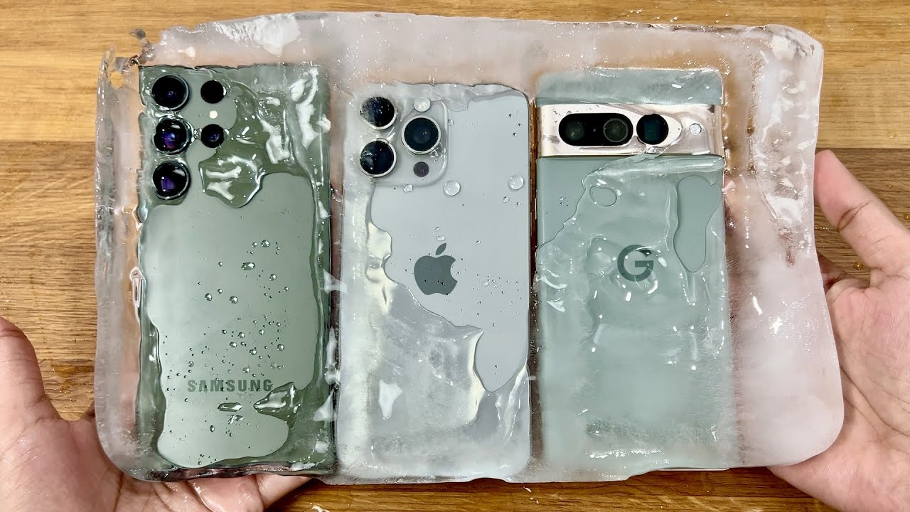 Решаем проблему перегрева: iPhone 15 Pro Max, S23 Ultra и Pixel 7 Pro прошли «пытки» дождём, водой и полной заморозкой в глыбе льда