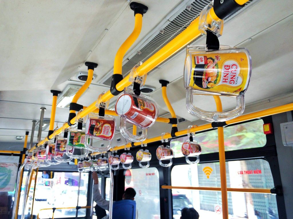 Nội dung marketing trên xe bus tại Hà Nội