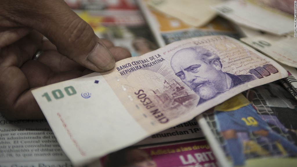 Argentine peso hits record low