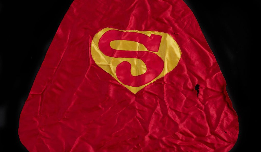 Matthew Shepard's childhood Superman cape, handmade by his mother. The cape will be displayed along with a wedding ring Shepard never had the chance to use before his death, a tragedy that sparked a movement to expand hate crime protections.