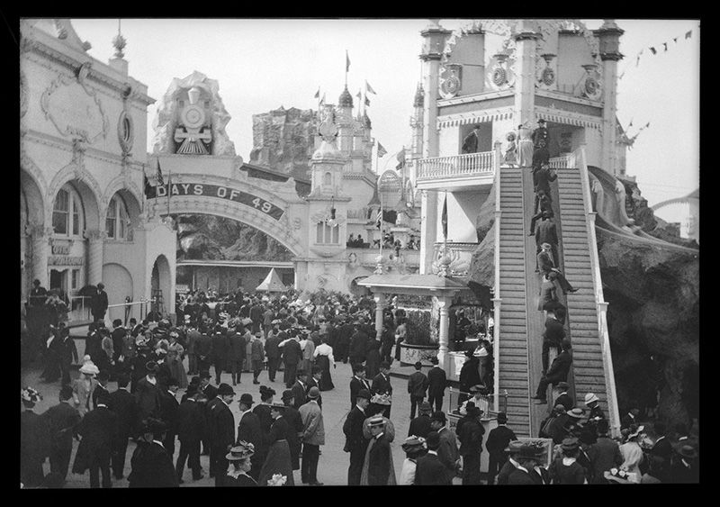 Luna Park Coney Island escalator.jpg