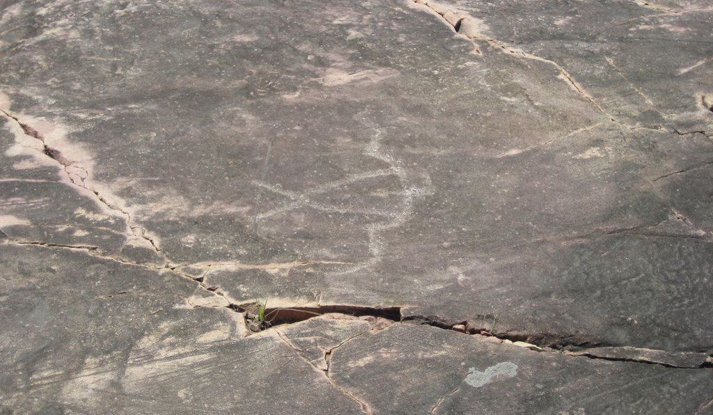 One of the petroglyphs at the Jeffers site.
