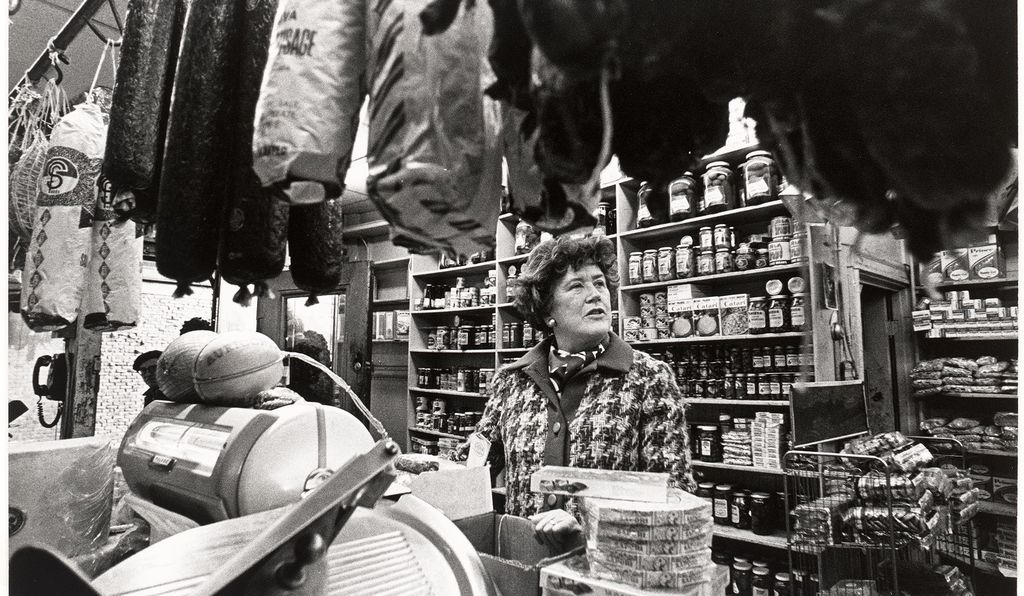 In 1977, when this photograph of Julia Child was taken, she was working on a new television series, “Julia Child & Company.” The celebrity chef was very much in the public eye, having been featured on the cover of <em>People</em> magazine in 1975.