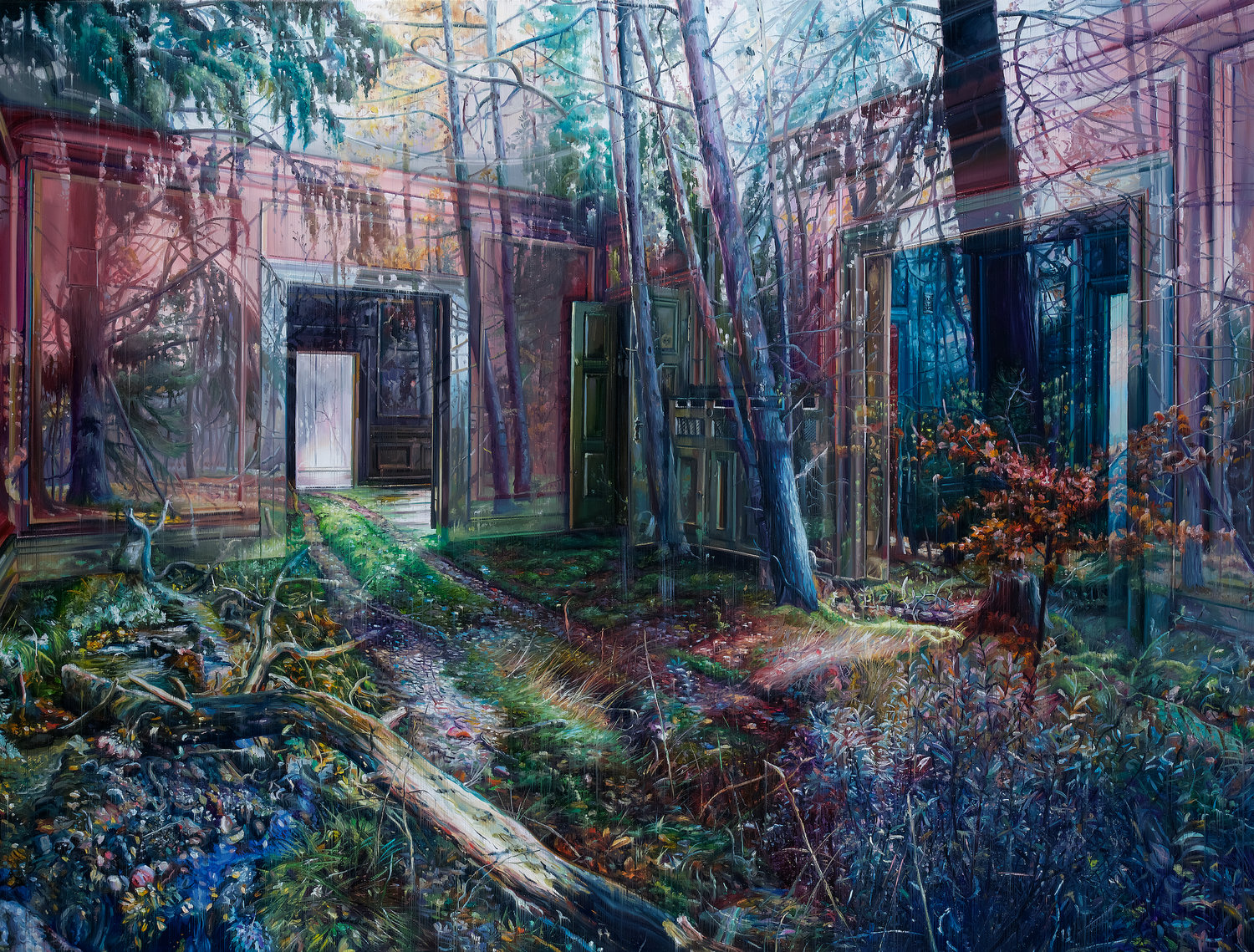 Multi-Layered Oil Paintings by Jacob Brostrup Blur Natural and Built Environments