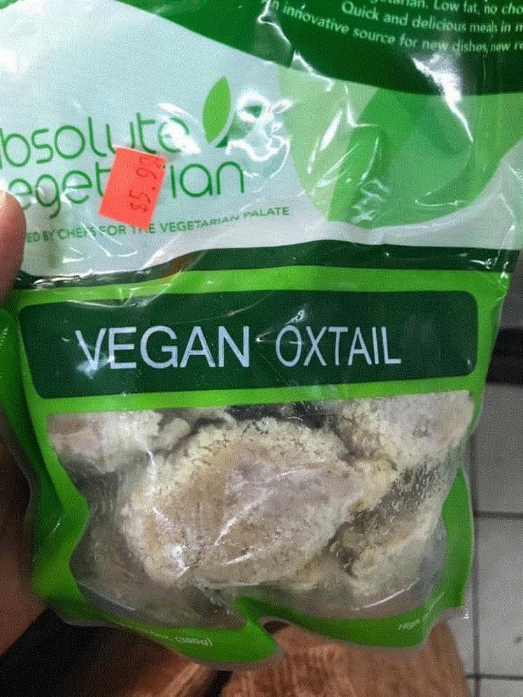 Vegan oxtail? Twitter says fake meat movement has now gone too far