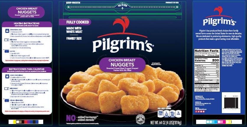 Nearly 60,000 pounds of nuggets recalled