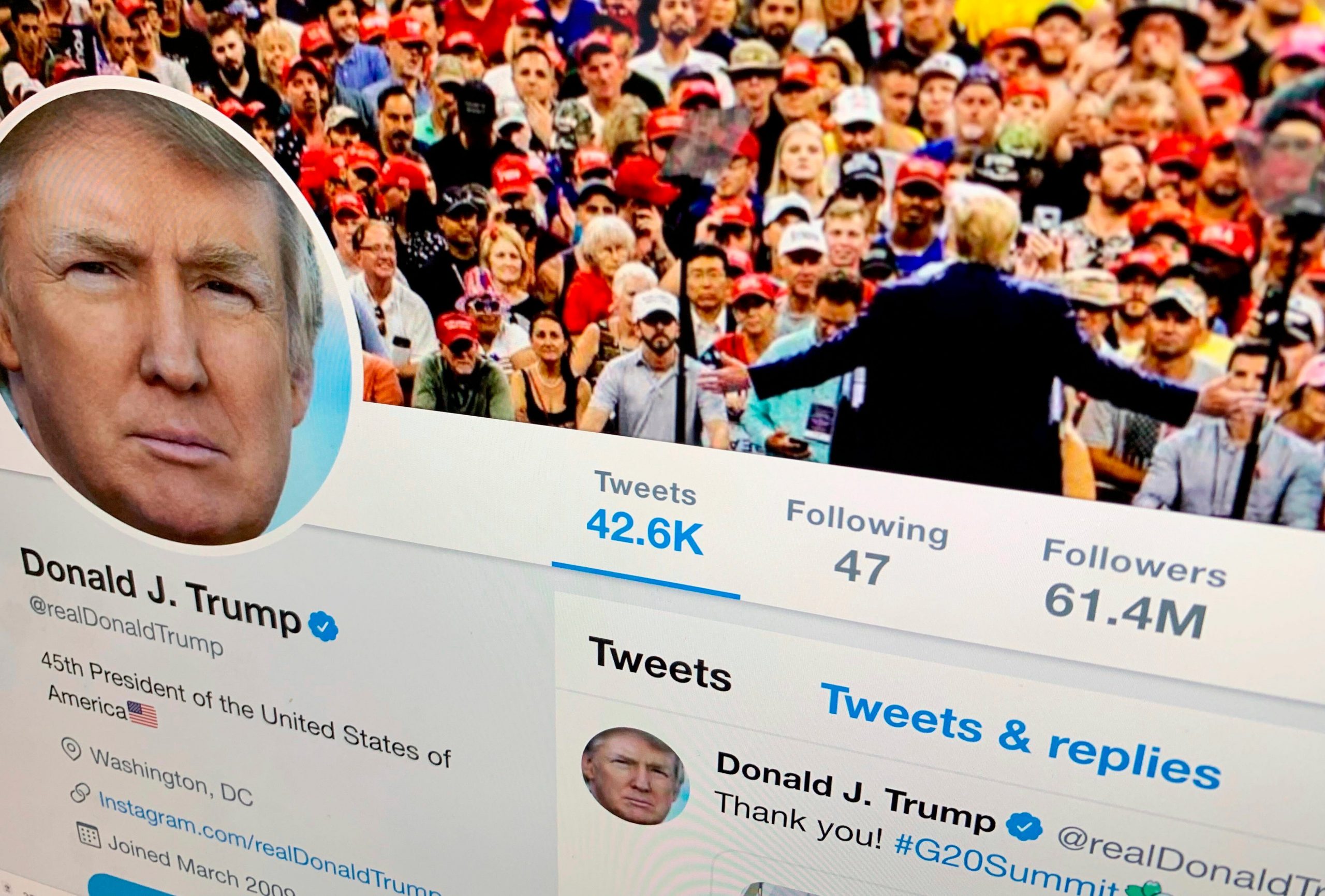 Twitter won't give Trump special treatment post-presidency